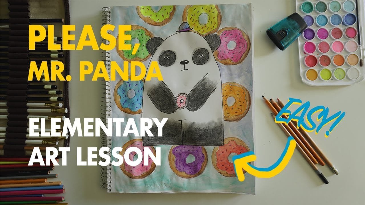Easy Please Mr. Panda Elementary Art Lesson Encourages Literacy
