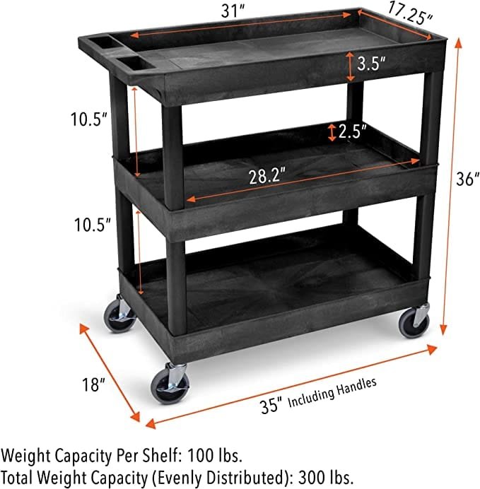 A Complete Guide to Teaching Art on a Cart Lightweight 3-shelf utility cart