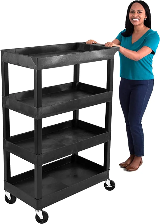 4-Shelf Rolling Cart for art on a cart