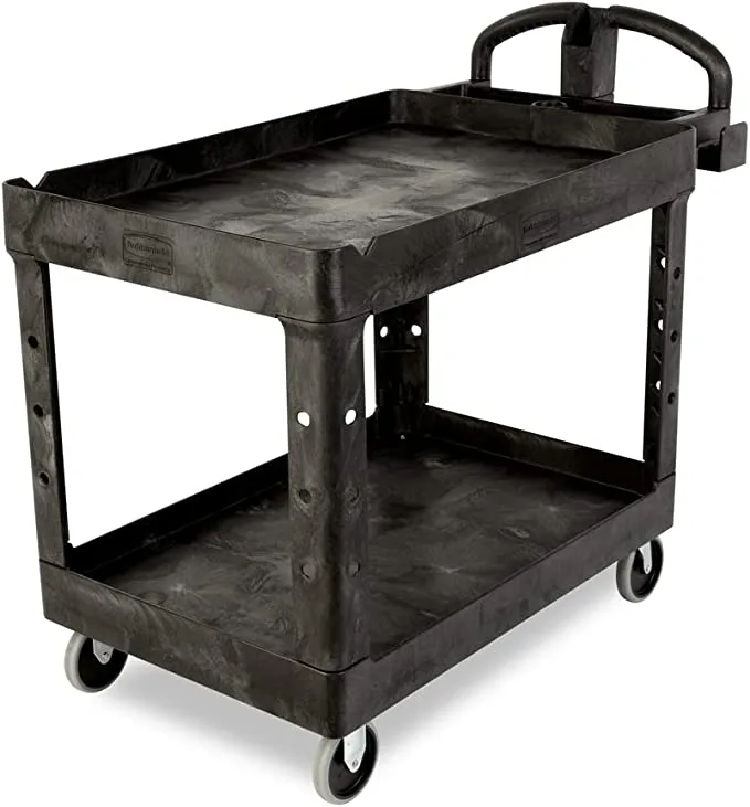 Rubbermaid 2-Shelf Heavy Duty Utility Cart